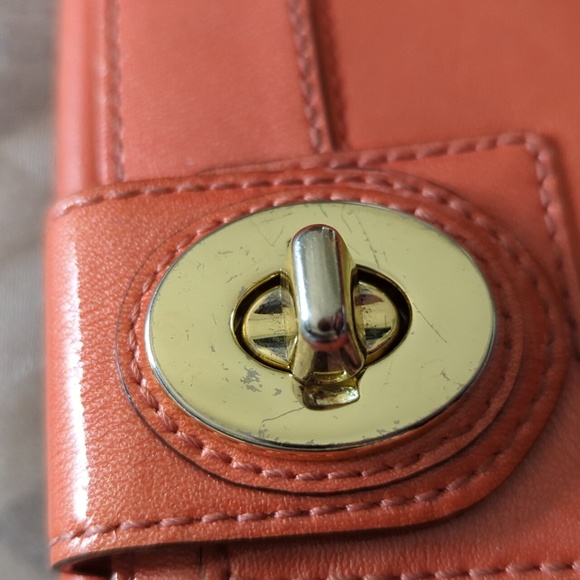 Coach Wallet - Salmon Pink w/ Goldtone Hardware - Picture 7 of 10
